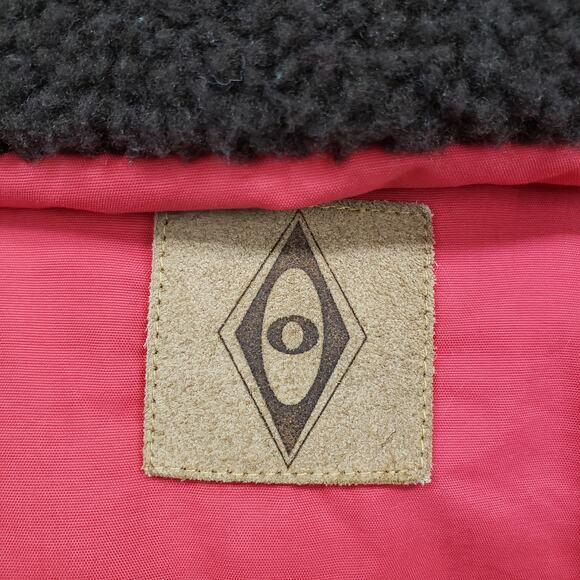 Vintage Obermeyer Snow Ski Bomber Jacket w Hood Full Zip Snap Red Insulated 10 - Picture 13 of 16